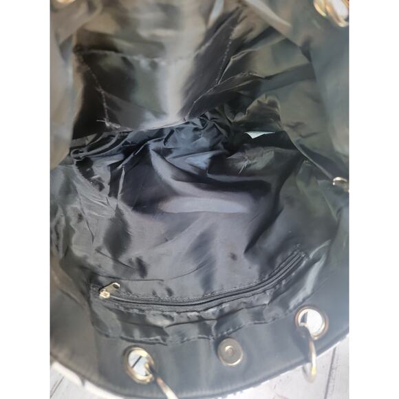 Zebra Print Tote Bag Purse Black White Shoulder Handbag Large Carryall Unbranded - Picture 11 of 14